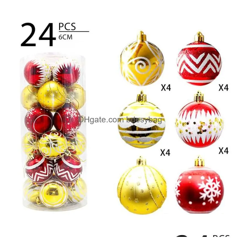 Christmas Decorations Colorf Christmas Ball Xmas Tree Decor Happy New Year Gifts Hang Ornament Decoration For Home Diameter 6Cm Drop D Dhu4J