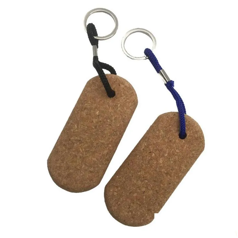 creative wooden keychain cork keychain diy car bag decoration pendant key chain keyring