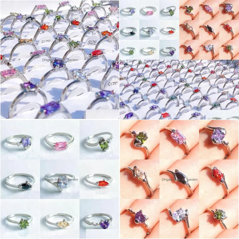 50Pcs Whole Colourful Women Resin Plastic Rings for Womens Fashion