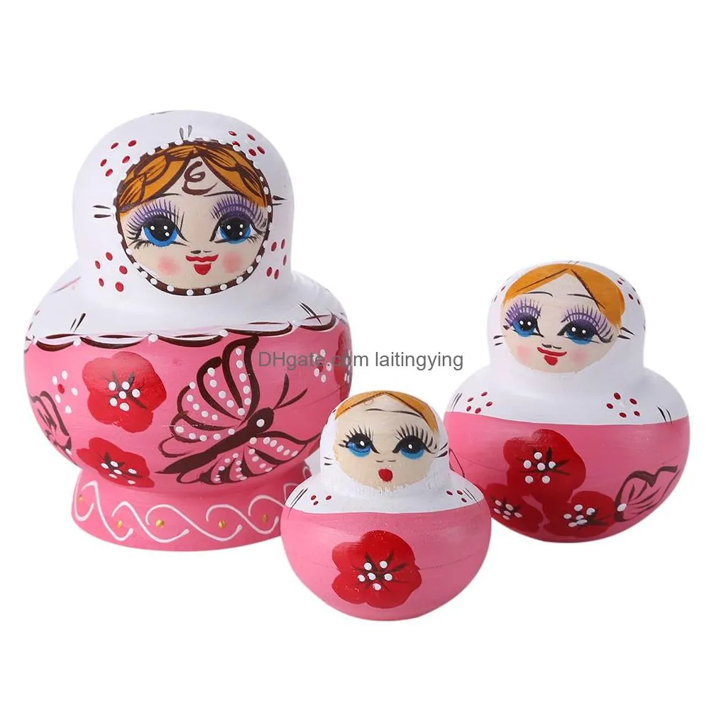 10layer matryoshka nesting doll wooden russian classicmini 10layer butterfly girl dolls pure handicrafts home decoration327w6741226