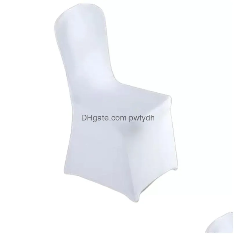 white polyester spandex wedding party chair covers for weddings banquet folding el events decoration wly935