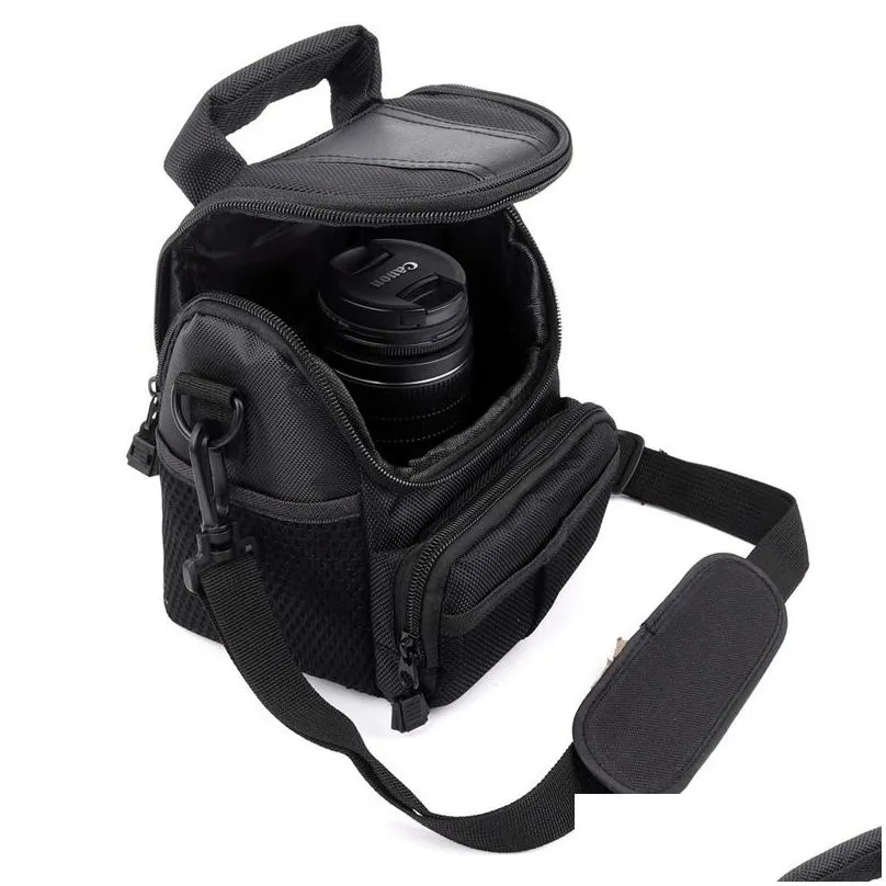 Soft Carrying Case Bag with Shoulder Strap Waterproof Digital Camera Storage Bags for Canon Nikon SLR DSLR 1000D 1100D 1200D7974387