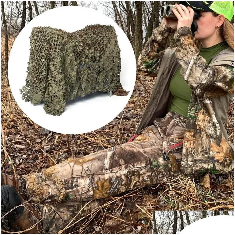 Tents And Shelters Camouflage Net Blinds Woodland Training Bases Netting Decor Pography