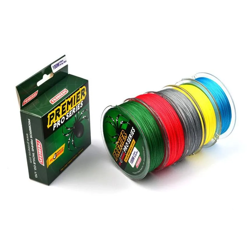 100meters/1box 5 color fishing lines 4 weaves braided pe line available 6lb-100lb2.7kg-45.3kg pesca tackle accessories e-004