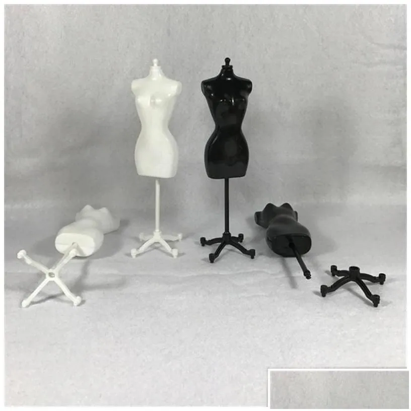 Mannequin Mannequin 2 Black White Female For Doll/Monster/ Clothes Diy Display Birthday Gift 320 Q2 Drop Delivery Jewelry Packaging Je Dhkqb