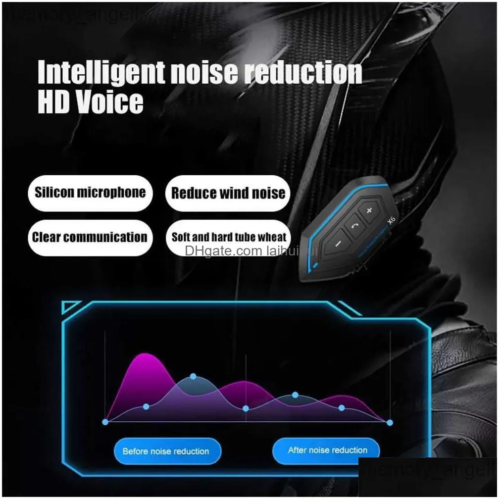 walkie talkie latest x6 helmet headset motorbike bt interphone motorcycle bluetooth helmet intercom stereo headset for cell phone