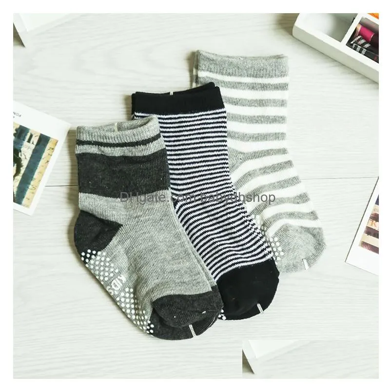 kids socks 12 pairslot baby toddler kid sock boy girl non skid anti slip knit ankle grip socks 221021