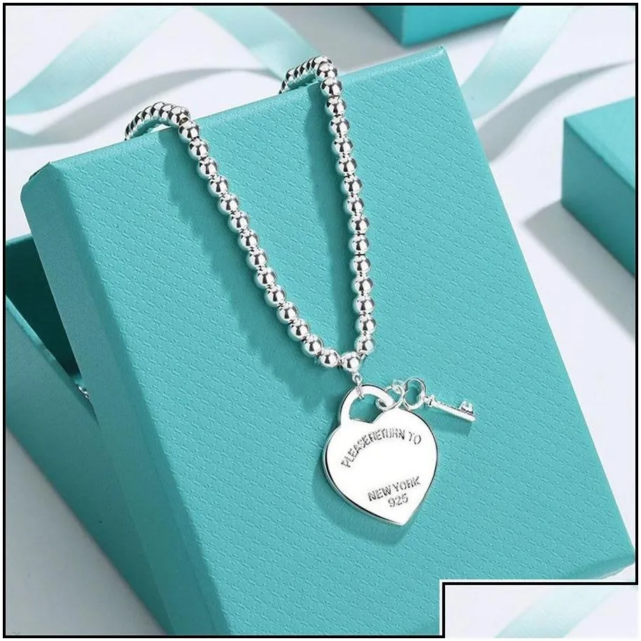 Pendant Necklaces Pendant Necklaces Clavicle Chain Design Brand Heart Love Necklace Gold Sier For Women Jewelry Gift Drop Delivery 2 J Dhvfr