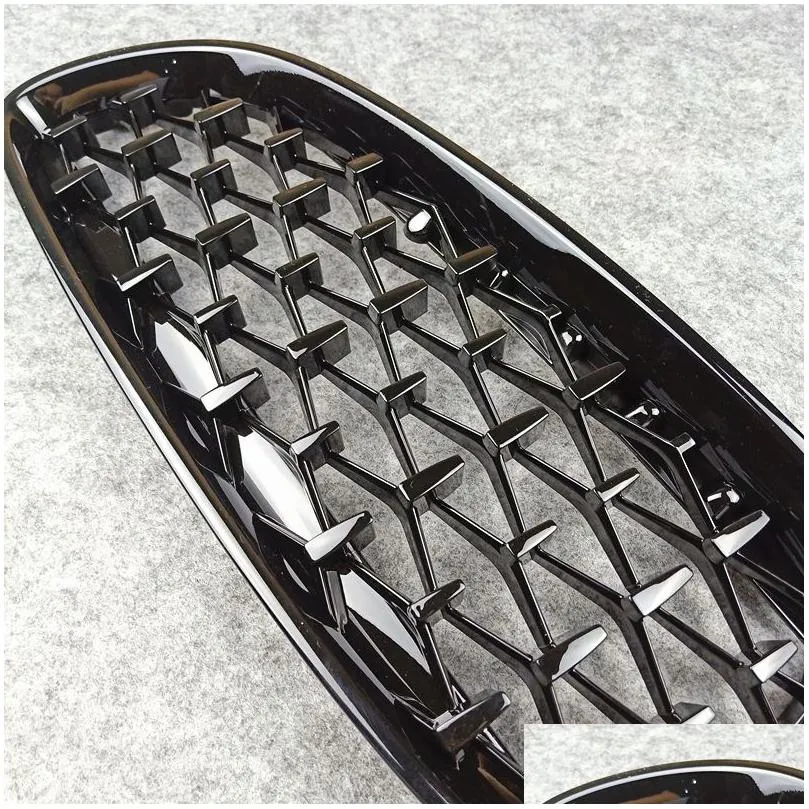 a pair quality diamond kidney grill grille for b m w z4 e89 abs full glossy black front grille car tuning racing grills