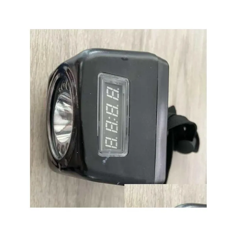 LED Display 3W 4500LM LED Headlight Lamp Cordless Flashlight Safety Li-ion Battery Rechargeable Miner Cap Light P0820