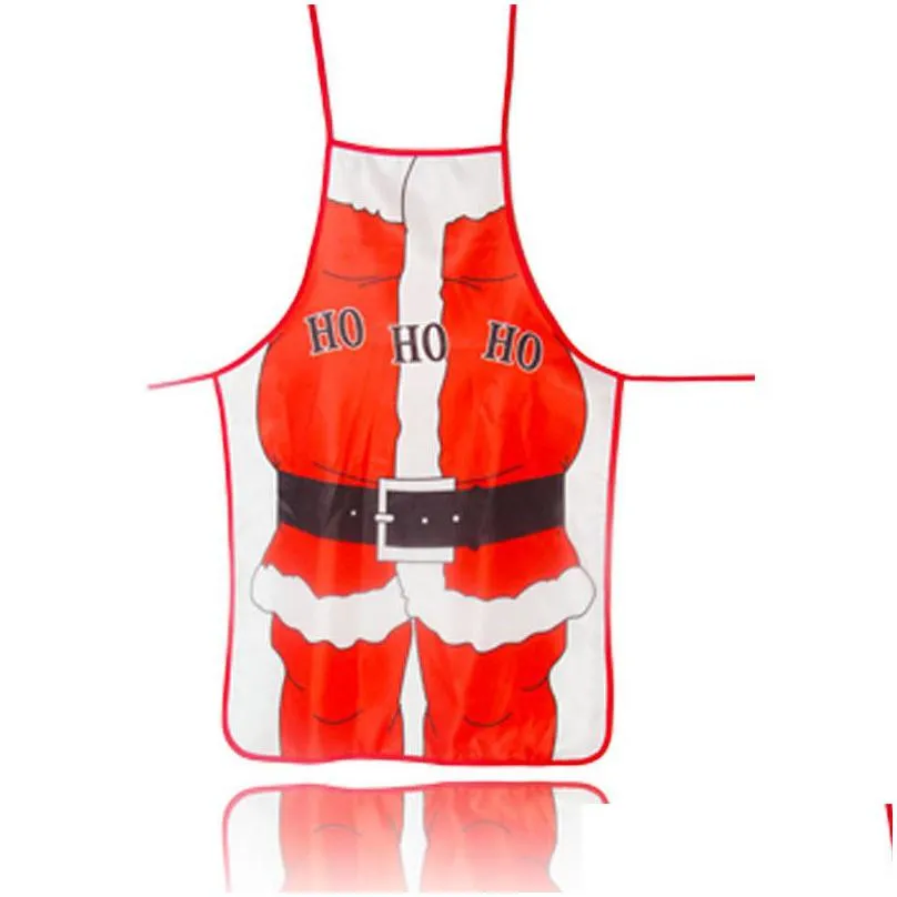 Christmas Decorations For Home 1 Pcs Santa Claus Apron Xmas Decor New Year Gift 50Cm X 70Cm Drop Delivery Dh6Gs