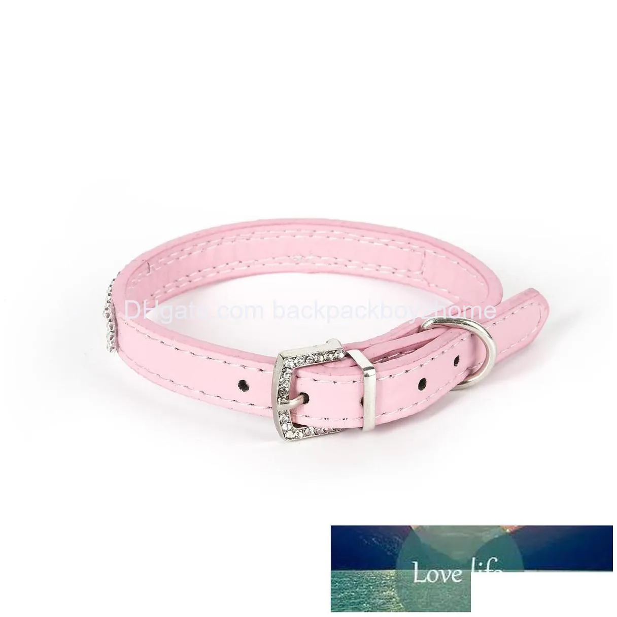 dog collar bling rhinestone pu leather crystal diamond puppy necklace pet dog cat collars factory price expert design quality latest style original