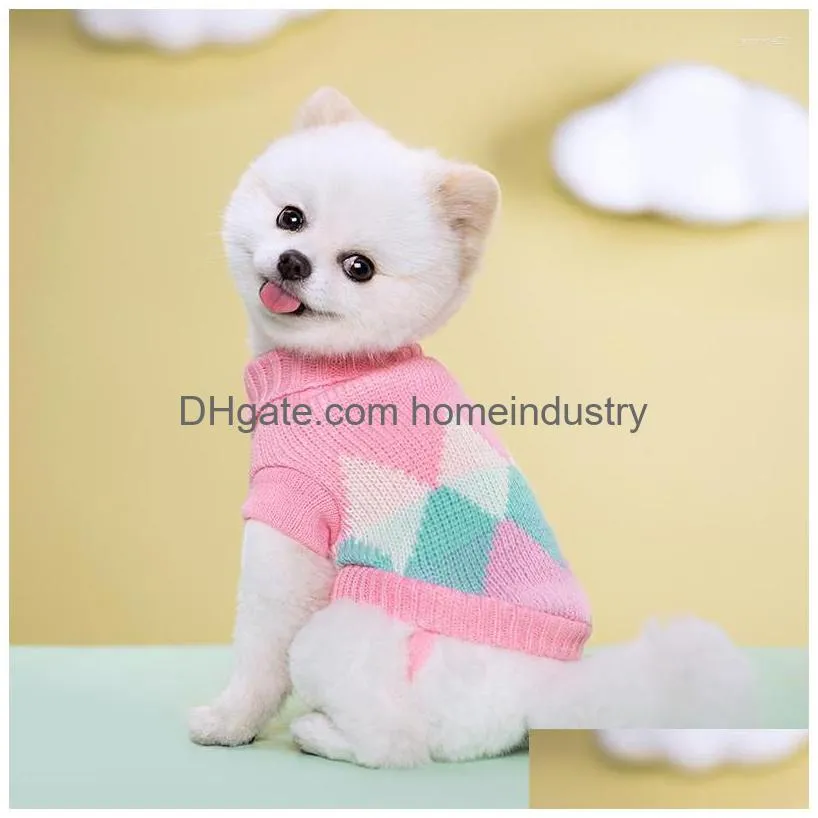 Dog Apparel Dog Apparel Cat Sweater For Small Dogs Cats Turtleneck Knitted Plover Winter Clothes  Puppy Kitten Knitwear Sweet Cost Dhzpy