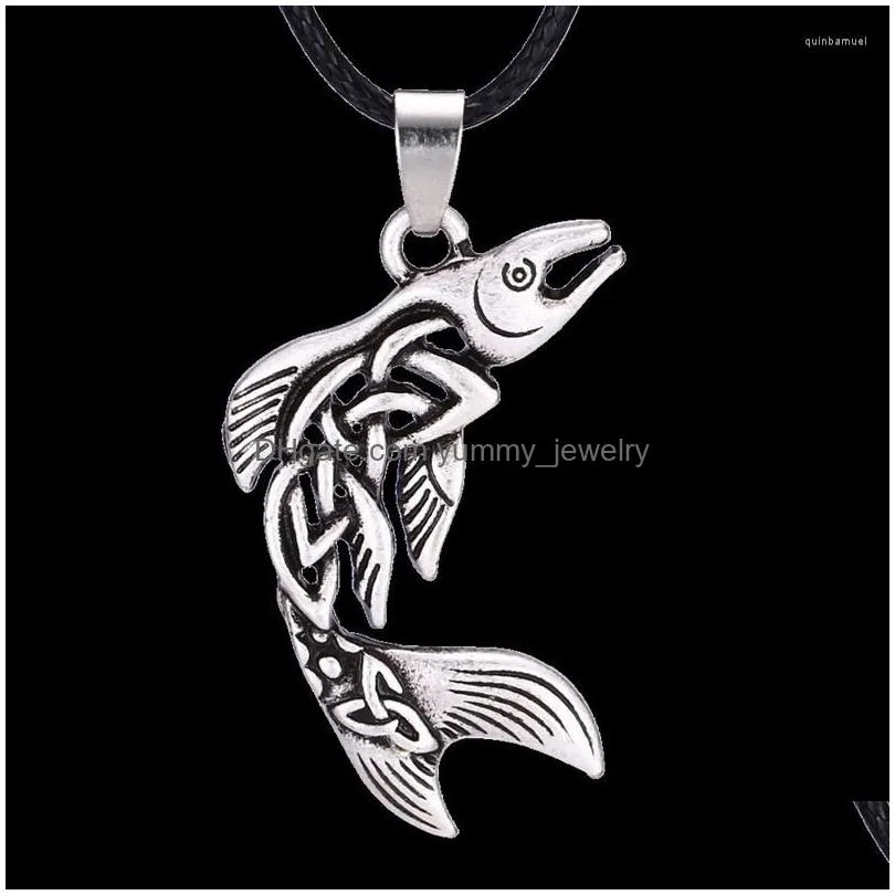 Pendant Necklaces Pendant Necklaces Retro Rune Crow Necklace Mens Animal Accessories Party Jewelry Gift Drop Delivery Jewelry Necklace Dhh4Q