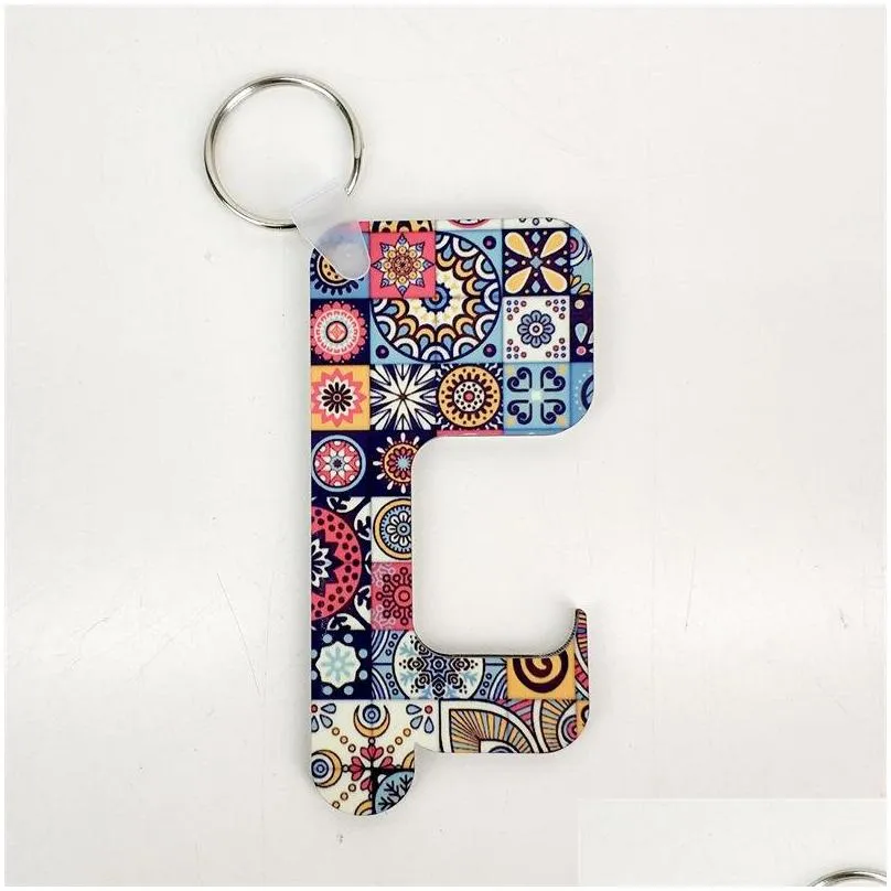 sublimation blank key buckle press elevator door tool keyring white diy contactless keychain home outdoor 73x32mm portable 0 86bd g2