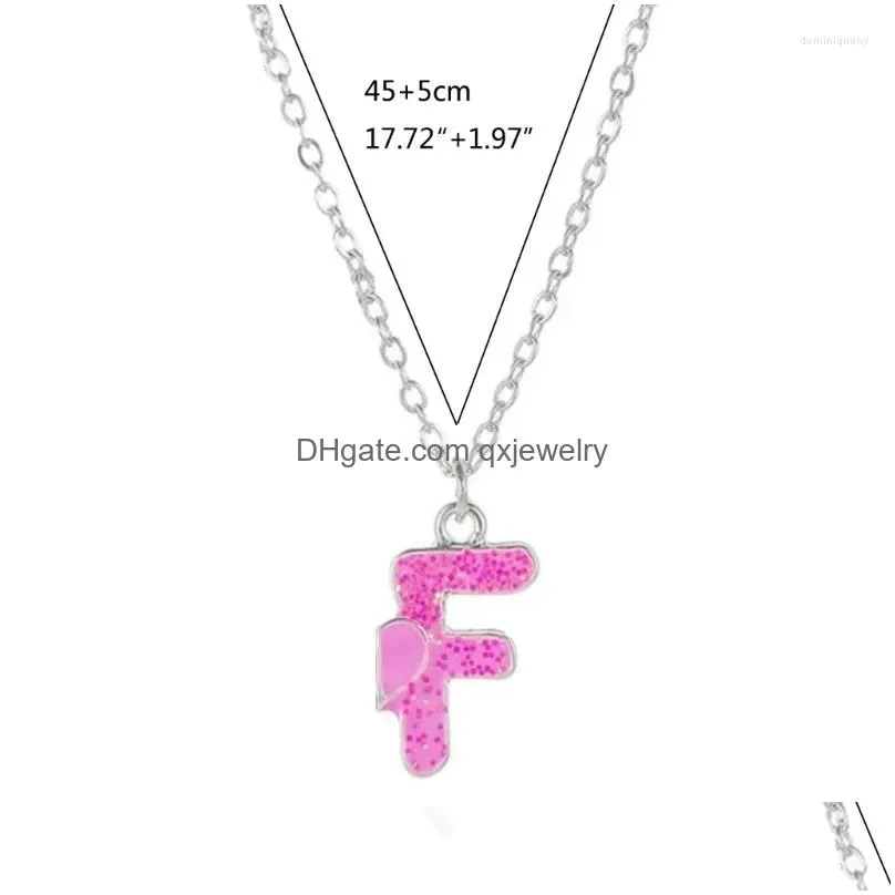 Pendant Necklaces Pendant Necklaces 3Pieces/Set Colorf Glitter Bff Letter Friendship For 3 Kids Girls Children Jewelry Gift Drop Deliv Dhyg1