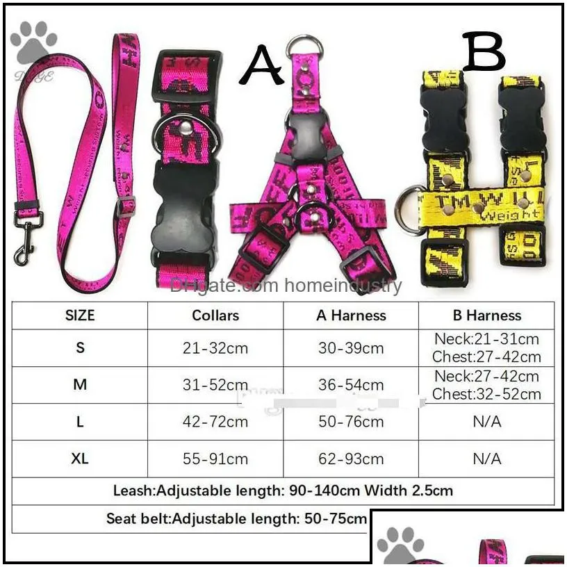 dog collars leashes step in harness designer dogs leash set training walking of your puppy harnesses cool letter pattern nylon pet