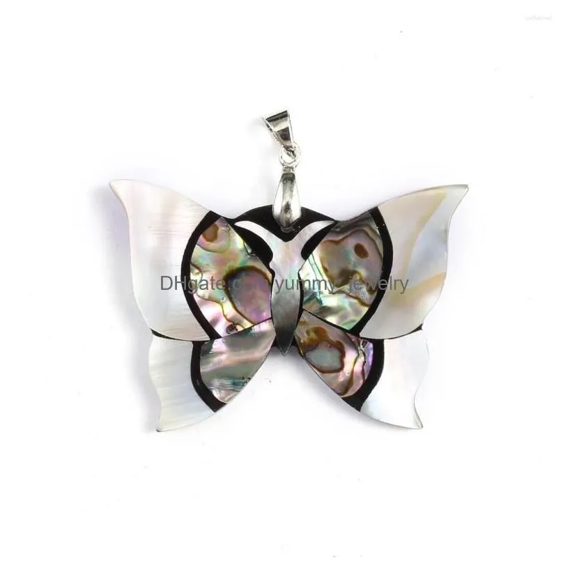 Charms Charms 50X46Mm Butterfly Shape Pendant Natural Freshwater Shell Mother Of Pearl For Jewelry Making Diy Women Necklace Earring D Dh4Dv