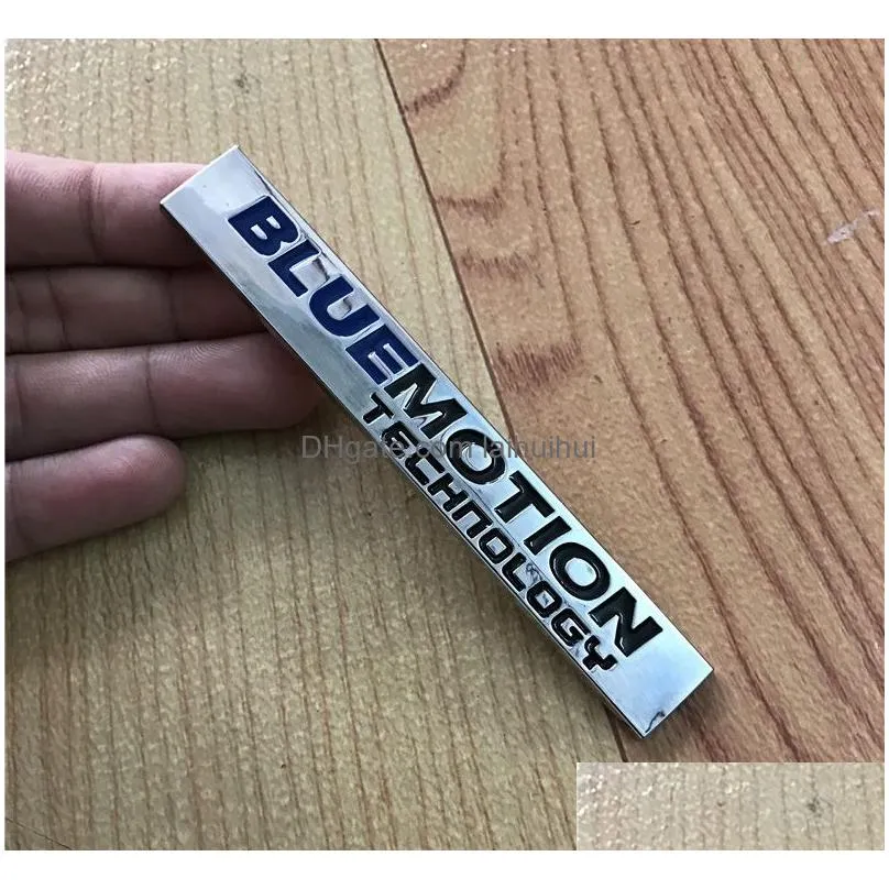 3d chrome bluemotion technology car stickers for scirocco touareg tiguan golf jetta emblem decoration badge car styling