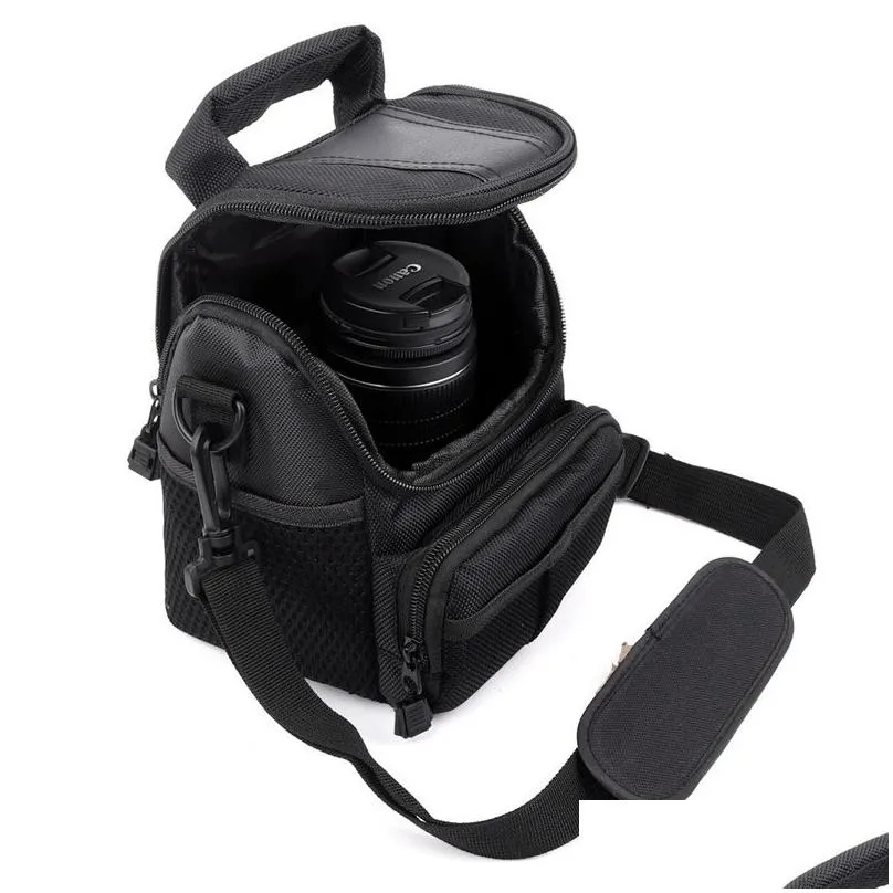 Soft Carrying Case Bag with Shoulder Strap Waterproof Digital Camera Storage Bags for Canon Nikon SLR DSLR 1000D 1100D 1200D8053262