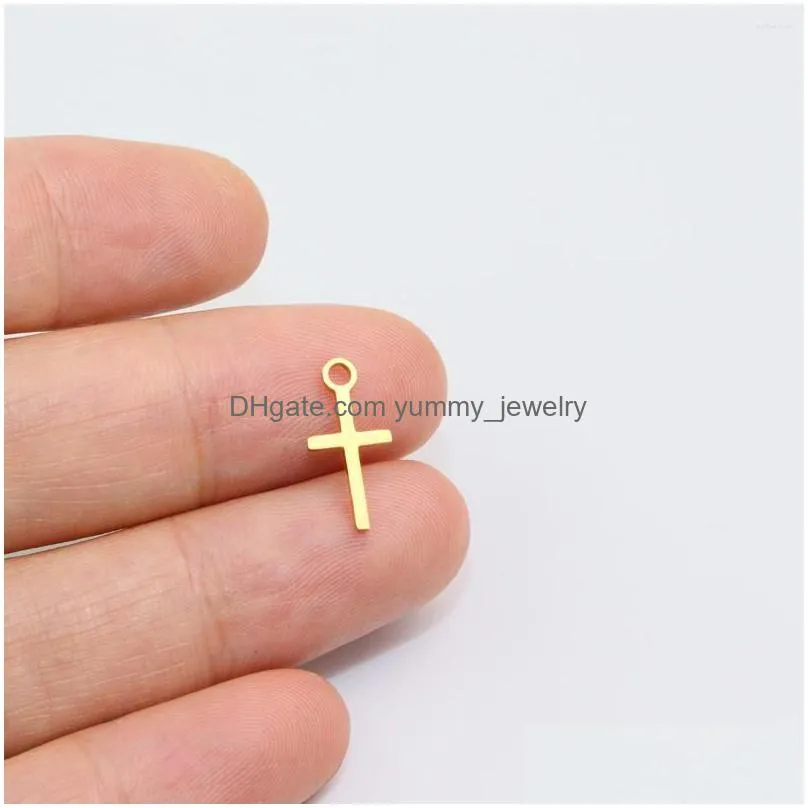Charms Charms 10Pcs Wholesale Stainless Drop Delivery Jewelry Jewelry Findings Components Dhbxj