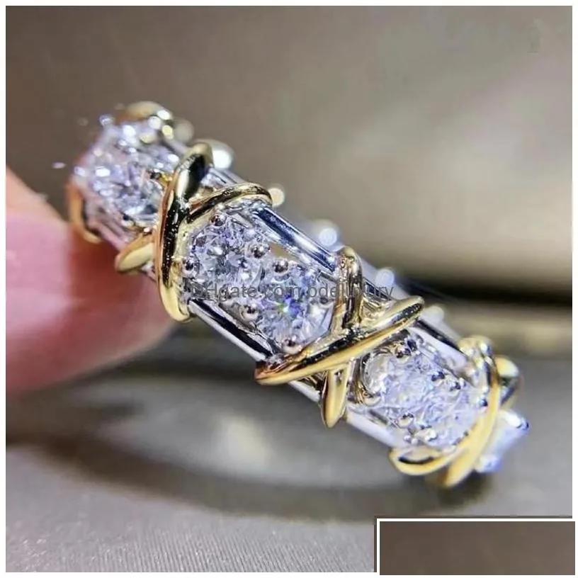 Cluster Rings Cluster Rings New Blue Pouch 925 Sier Couple Designer Ring Luxury Women Men Band Love Please Return To Lover Heart Anill Dhxae