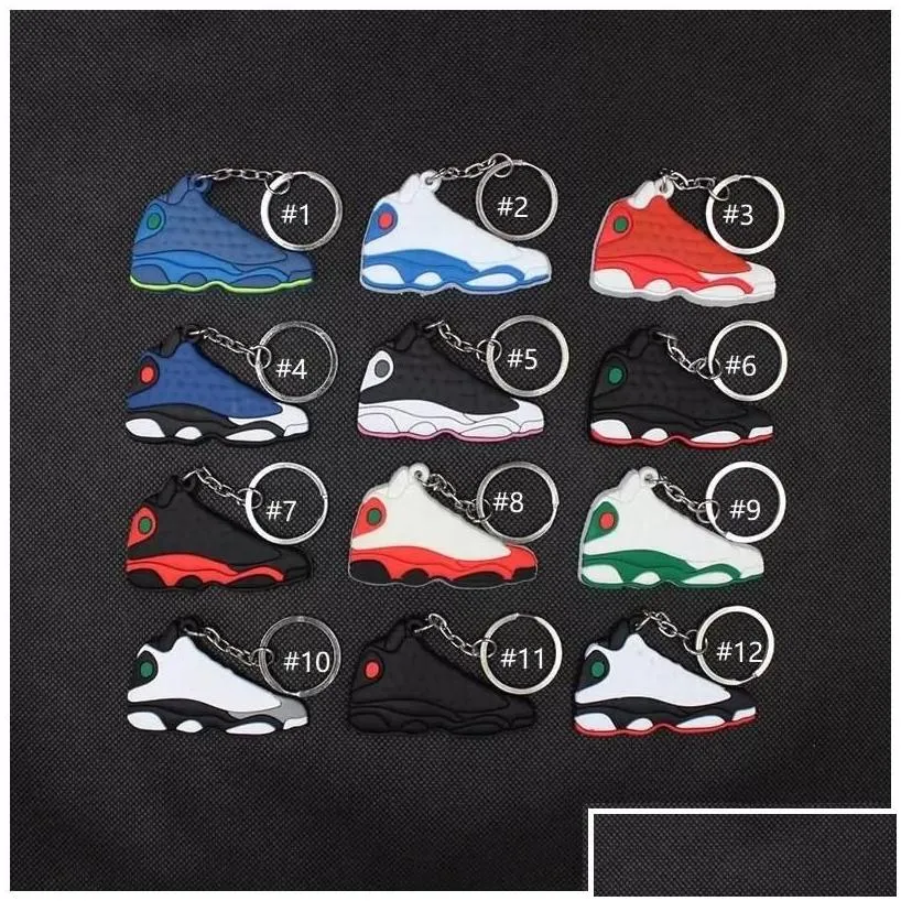 Keychains & Lanyards Keychains Lanyards Mini Sile Sneaker Sport Shoes Keychain Basketball Kids Key Ring Shoe Creative Gift Drop Delive Dhfoq