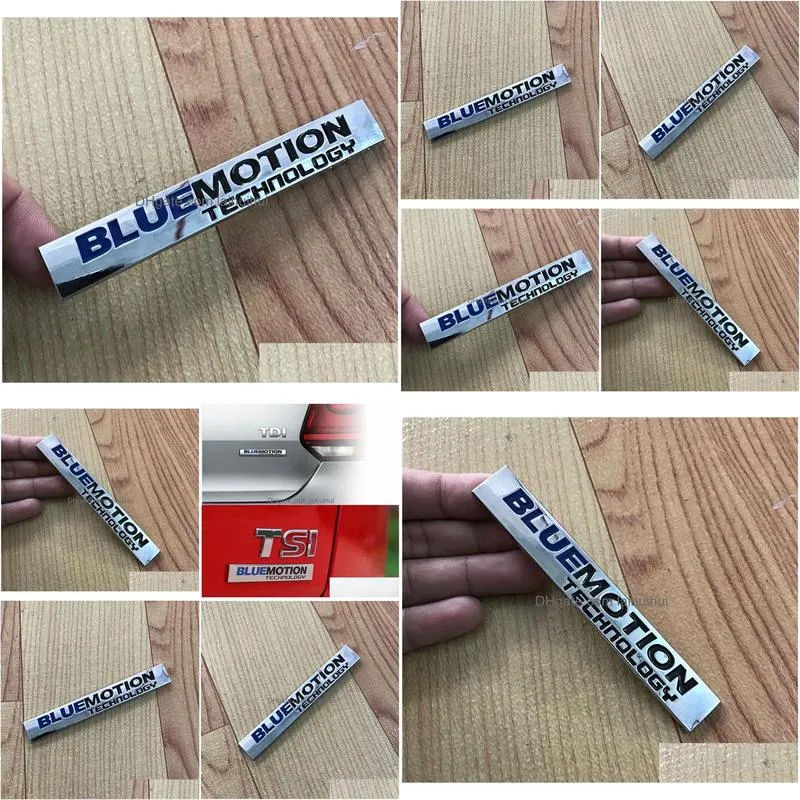 3d chrome bluemotion technology car stickers for scirocco touareg tiguan golf jetta emblem decoration badge car styling