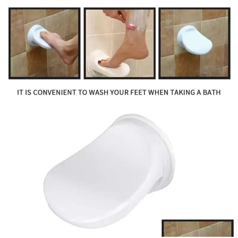 Bath Mats Bath Mats Bathroom Shower Foot Rest Shaving Leg Step Aid Grip Holder Pedal Suction Cup Non Slip Wash Feet 230530 Drop Delive Dhzsi