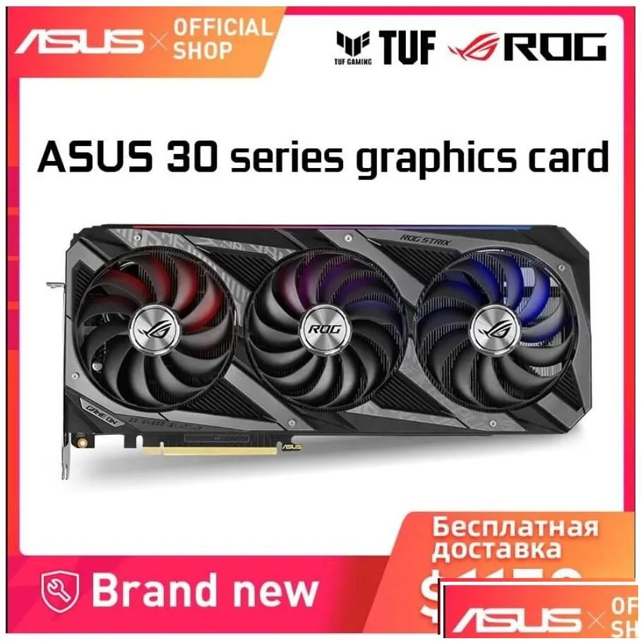 Graphics Cards Original Asus Card New Rtx 3090Ti 3090 3080Ti 3080 3070Ti 3070 3060Ti 3060 24G 12G 10G Nvidia Rtx3080 Gaming Video Drop