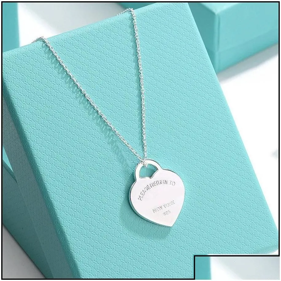 Pendant Necklaces Pendant Necklaces Design Brand Heart Love Necklace Clavicle Accessories Cupronickel Gold Sier For Women Jewelry Gi D Dhtsi