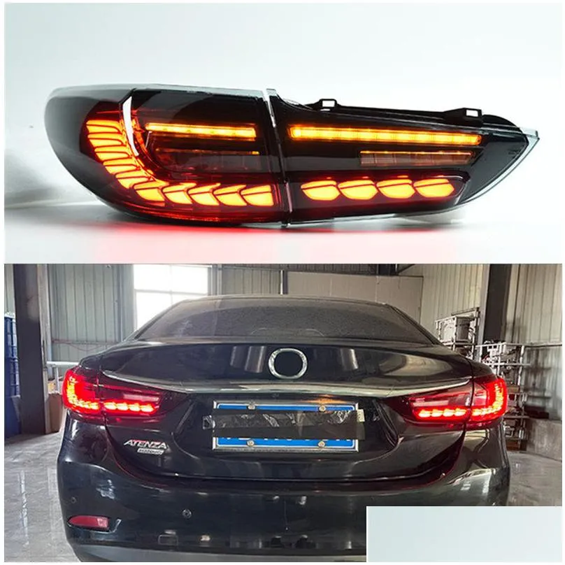 car styling taillight assembly for mazda 6 atenza led tail light rear for brake add turn signal lamp 2013-2018