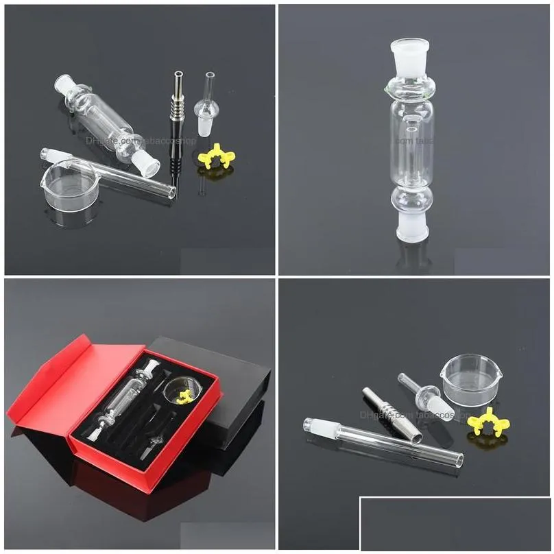 smoking pipes nectar collectors set with domeless hookahs tai nail 10mm 14mm 18mm nector collector water recycler oil rigs mini glas