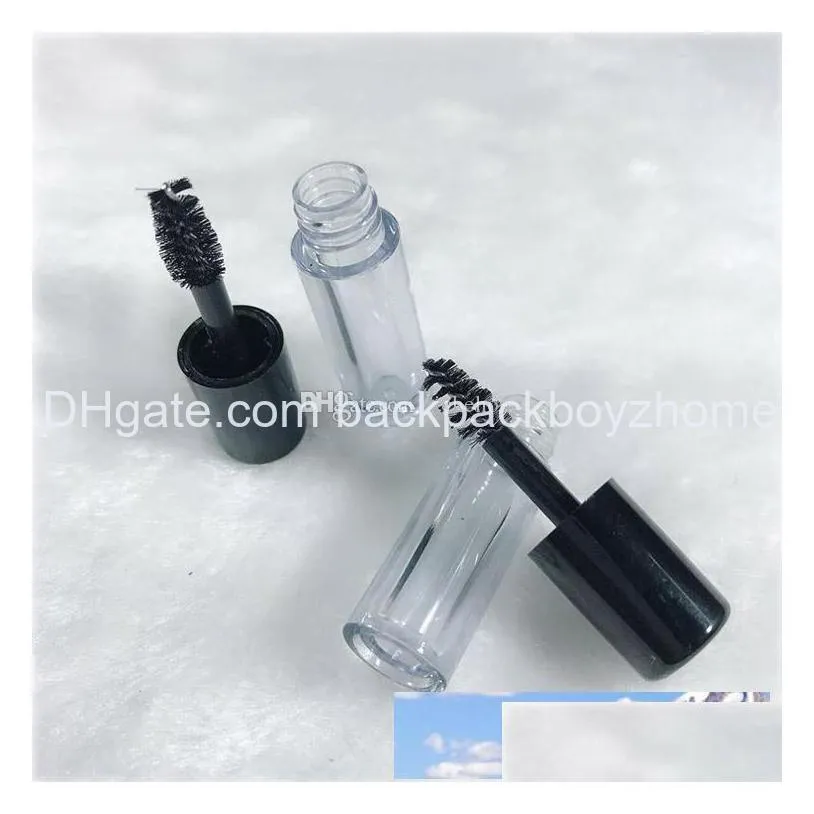0.8ml empty mascara tube eyelash cream vial/liquid bottle sample cosmetic container with leak proof inner black cap