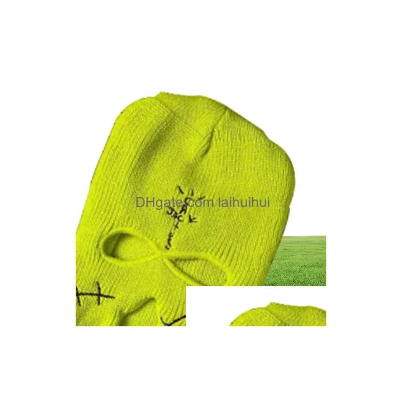 winter warm full face cover motorcycle ski mask hat 3 holes balaclava army tactical cs windproof knit beanies hat scarf