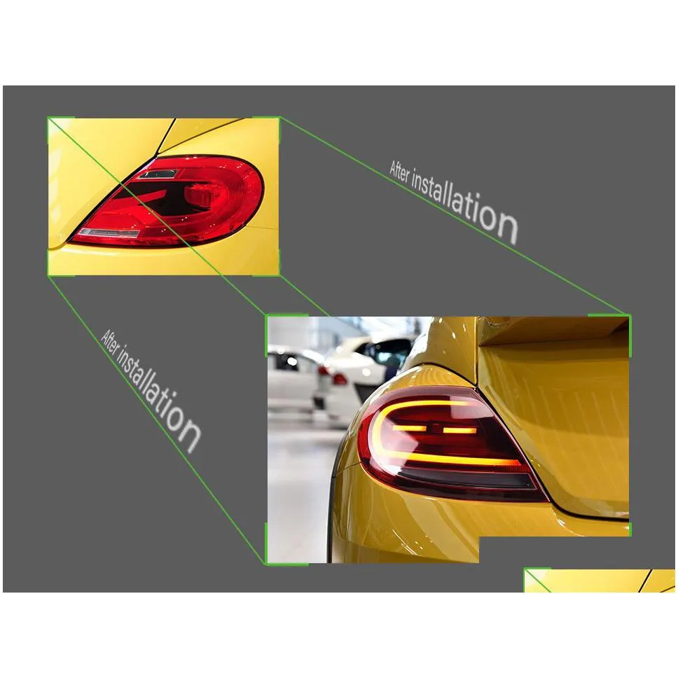 led running add brake light dynamic turn signal taillamp for vw beetle car taillight assembly auto accessories lamp 2013-2021