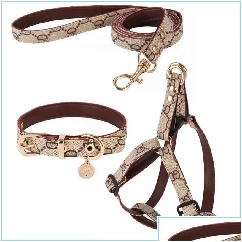 dog collars leashes step in harness designer dogs collar set classic plaid leather pet leash for small medium cat chihuahua bldog