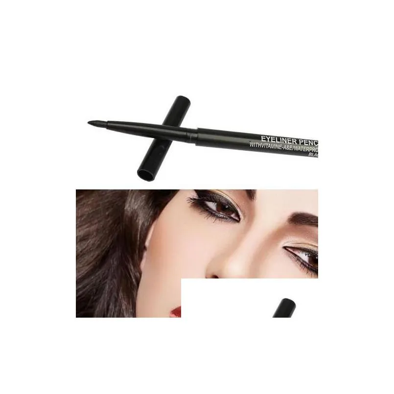 60pcs/lot pro makeup rotary retractable black gel eyeliner beauty pen pencil eyeliner