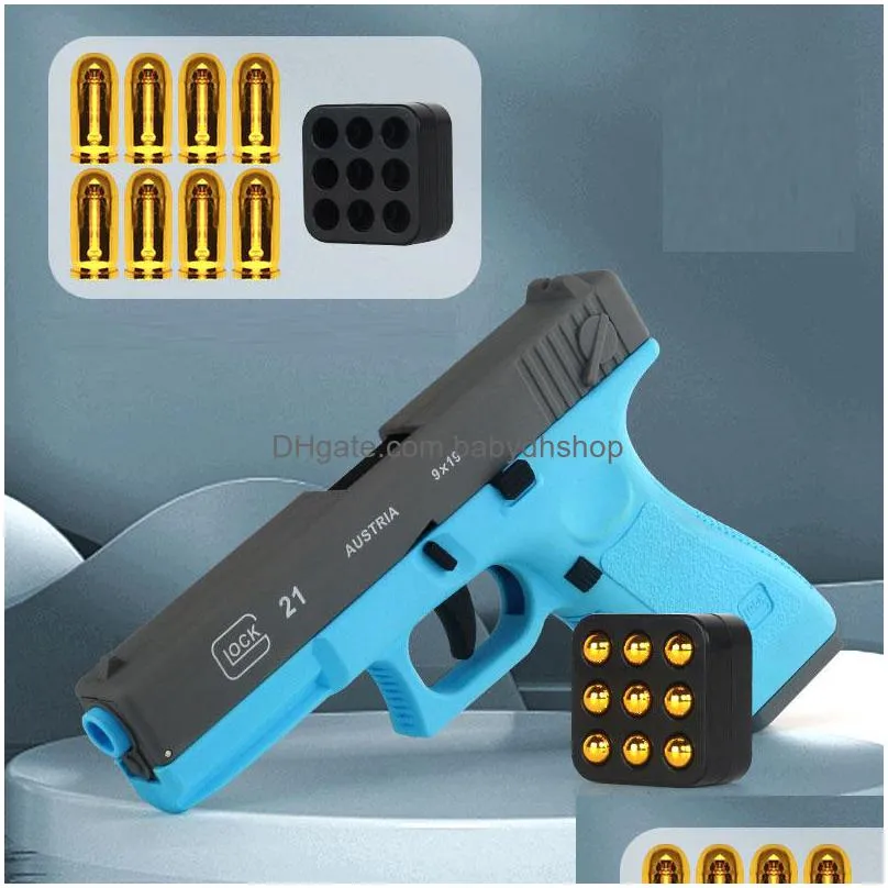 g17 pistol soft bullet toy gun manual shell ejection blaster launcher child model boys birthday gifts outdoor games