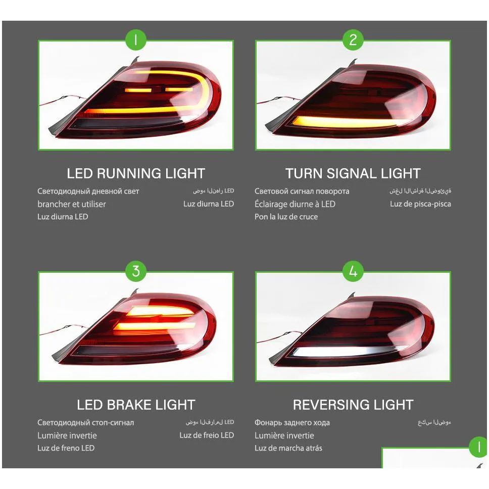 led running add brake light dynamic turn signal taillamp for vw beetle car taillight assembly auto accessories lamp 2013-2021