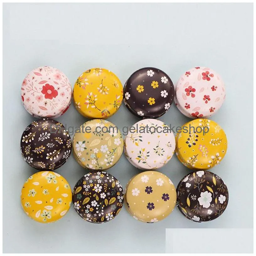 mini tinplate candle jar empty donut metal diy handmade aroma candle case round metal storage tin cans jars containers