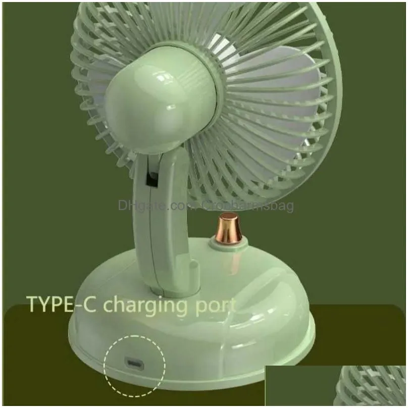 Other Home & Garden New Type-C Rechargeable Oscillating Head Portable Mini Fan For Outdoor Office Home Use. Drop Delivery Home Garden Dhl3U