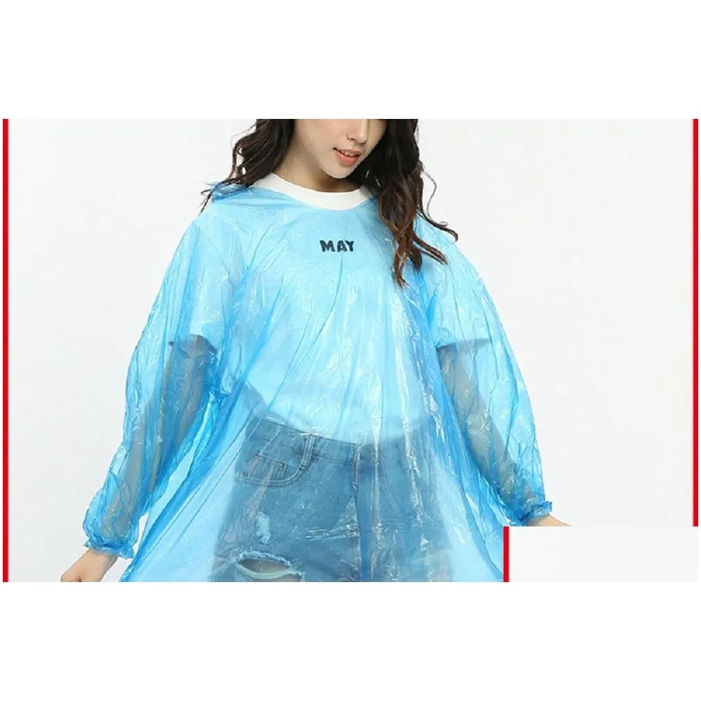 Disposable Raincoats Adult Emergency Waterproof Hood Poncho Travel Camping Must Rain Coat Unisex One time Emergency Rainwear