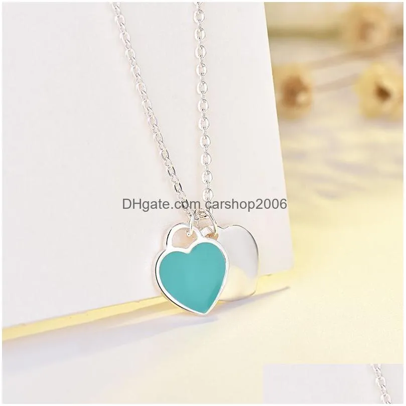 imitation s925 silver pendant necklace heart shape for women fashion jewelry original gift