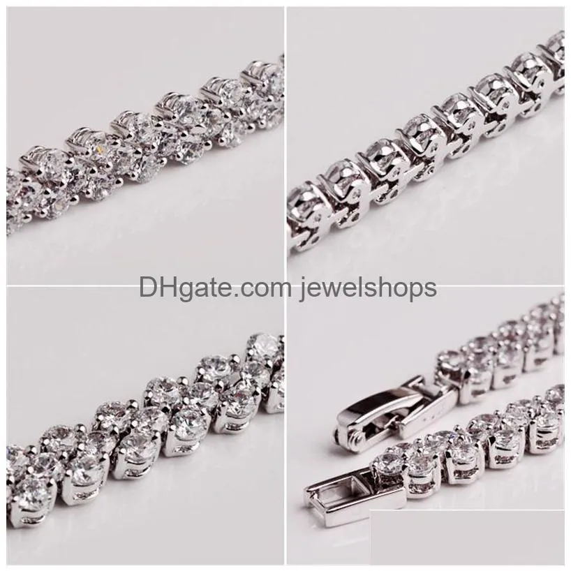 Charm Bracelets Roman Bracelets For Women Zircon Crystal Bangle Luxury Fashion Jewelry Diamond Charm Girls Lady Gift Sier Gold Retail Dhx5Y