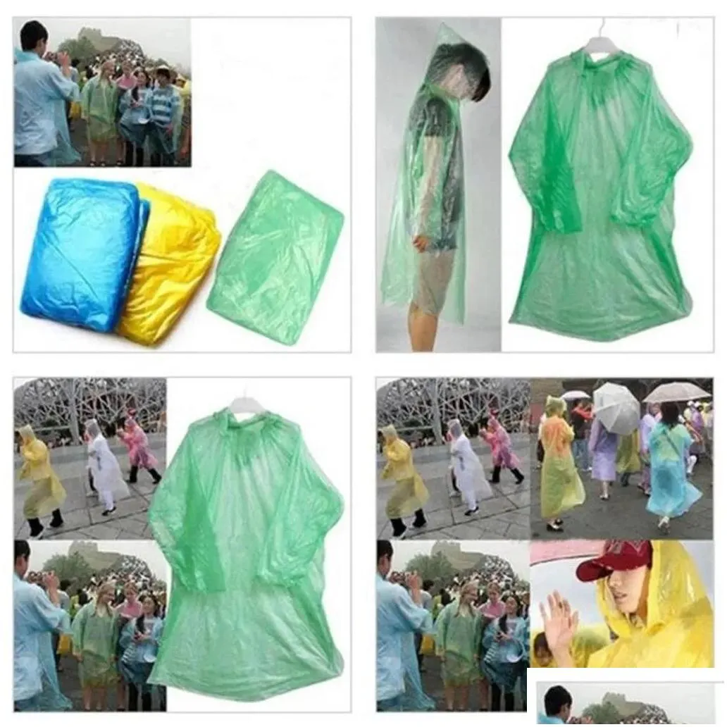 Disposable Raincoat Adult Emergency Waterproof Hood Poncho Travel Camping Must Rain Coat Unisex One-time Emergency Rainwear Chubasquero Desechable Para