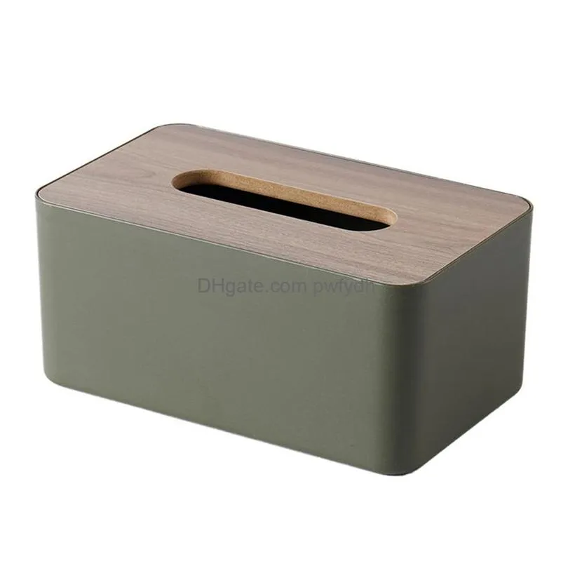 wooden tissue holder household paper towel storage box removable tissue case boite a mouchoirs lagerung boxes for home office hh571