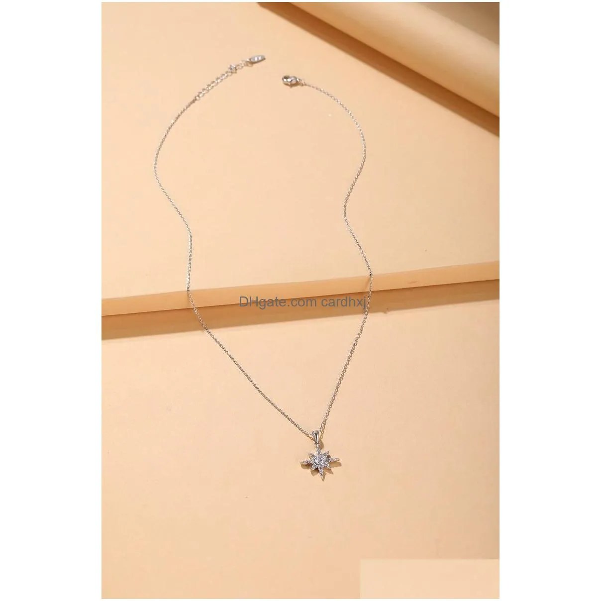 Chains Chains Sier Necklace For Women 2022 Fashion Alloy Star Butterfly Simple Temperament Collarbone Chain Does Not Fade Jewelrychain Dhddc