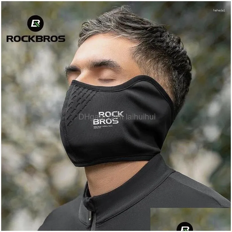 bandanas rockbros warmer face mask windproof motorcycle fleece sport scarf outdoor protection balaclava bicycle running cycling cap