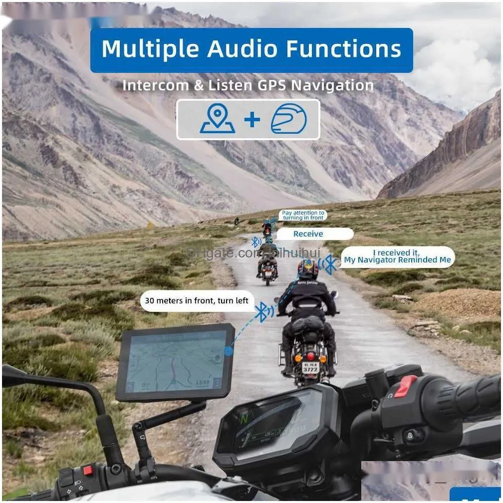 walkie talkie wayxin helmet headsets m910 pro motorcycle intercom 6 riders interphon one button pairing talk listen to music at the same time